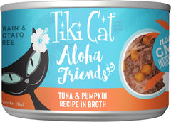Tiki Cat Aloha Friends,Tuna & Pumpkin, Grain-Free & High Moisture, Wet Cat Food for All Life Stages