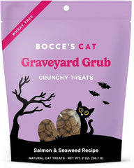 Bocce's Bakery All-Natural, Seasonal, Graveyard Grub Cat Treats, Wheat-Free, Limited-Ingredient Soft & Chewy Treats Inspired by Halloween, 2 oz