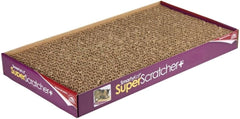 SmartyKat Super Scratcher+ Corrugated Cat Scratcher, Catnip Infusion Technology - Brown, Double Wide