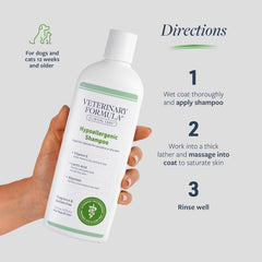 Veterinary Formula Clinical Care Hypoallergenic Shampoo for Dogs and Cats – No Harsh Ingredients – Fragrance-Free Pet Shampoo for Allergies and Sensitive Skin, Promotes Healthy Skin and Coat