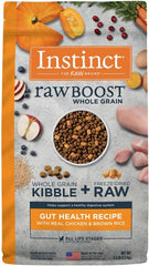 Instinct Raw Boost Gut Health, Natural Dry Dog Food with Freeze Dried Pieces, Whole Grain Recipe- Real Chicken and Brown Rice
