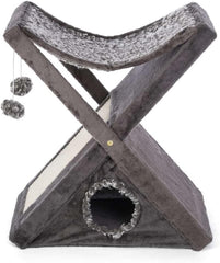 Prevue Pet Products X-tra Fun Portable and Foldable Kitty Center Grey