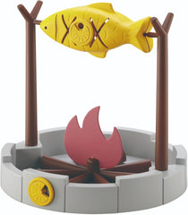 PetPals 11" High Cats Treat-Dispensing Slow Feeder,Pets Dry Food Dispenser,Cats Slow Feeding Snack Bowl, Grilled Fish Spinning Toy, Food Puzzle Cat Toy