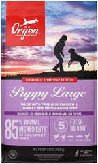 ORIJEN Puppy Large Dry Dog Food, Grain Free Dry Dog Food for Puppies, Fresh or Raw Ingredients