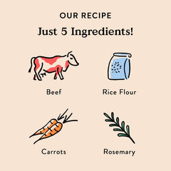 Bocce's Bakery Jerky Stick Dog Treats, Wheat-Free, Made with Limited-Ingredients, Baked in The USA with No Added Salt or Sugar, All-Naural & High-Protein, Beef & Carrot Recipe, 4 oz