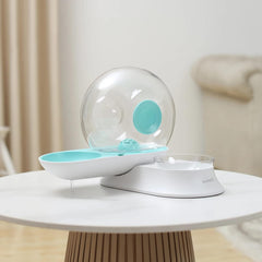 McLovin's Pet Auto Feeder and Water Dispenser Set, 2 in 1 Cat Dog Food Feeder and Gravity Waterer with Food-Grade Activated Carbon Water Filter for Small Medium Pet