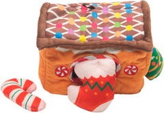 Snugarooz Hide & Seek House with Repair Patch - 4-in-1 Plush Dog Toy Set Made from Recycled Bottles - Engaging Interactive Fun