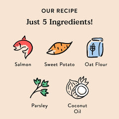 BOCCE'S FISH & CHIPS RECIPE CRUNCHY BISCUITS: SALMON, SWEET POTATO & PARSLEY RECIPE