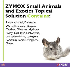 Zymox Small Animal & Exotic Topical Solution, 1.25 oz. – Supports Healthy Skin & Ears for Dog, Cat, Rabbit, Guinea Pig, Ferret, Hamster, Chinchilla, Monkey
