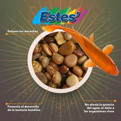 Estes Stoney River Jumbo Gems Natural for Freshwater Aquariums, 5-Pound Bag