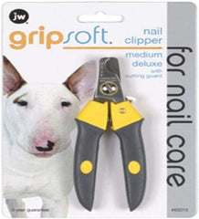 JW® Gripsoft® Deluxe Nail Clipper Gray/Yellow Color