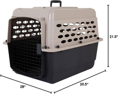 Petmate Vari Dog Kennel - Portable Crate for Pets - Airline-Friendly Pet Carrier - Durable Plastic Shell - For Home and Travel - Made in USA
