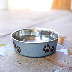 Loving Pets - Bella Bowls - Dog Food Water Bowl No Tip Stainless Steel Pet Bowl No Skid Spill Proof