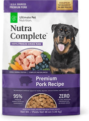 ULTIMATE PET NUTRITION Nutra Complete Freeze Dried Raw Dog Food, Veterinarian Formulated with Antioxidants, Prebiotics & Amino Acids
