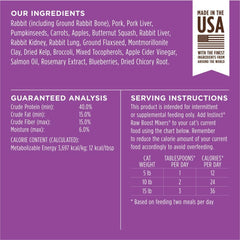 Instinct Raw Boost Mixers Freeze Dried Cat Food Topper, Grain Free - Farm-Raised Rabbit, 6 oz. Bag
