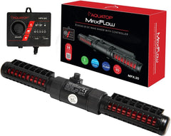 Aquatop MaxFlow X-Cross DC Wave Maker, Quiet Circulation Pump with Controller, Adjustable Flow, Reef Tank Aquarium Powerhead, MFX-20