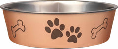 Loving Pets Bella Dog Bowls- Stainless Steel Dog & Cat Bowls - Spill Proof Dog Food Bowl, Cat Bowl, Puppy Essentials & Pet Supplies Great for Home & Travel