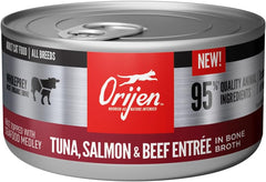 ORIJEN Tuna, Salmon and Beef Entree Adult Wet Cat Food, WholePrey Ingredients