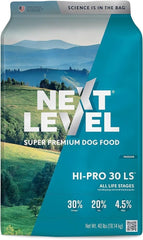 Next Level Super Premium Dog Food – HI-PRO 30 LS™ – Dry Kibble for Dogs for All Life Stages All Breeds – 30% Protein, Gluten Free Grains - High Energy and Active Dogs & Puppies (15 Pound)