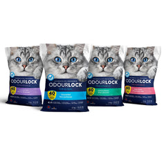Intersand - OdourLock Unscented Ultra Premium Cat Litter - Blocks Ammonia for 40 Days, Quick Absorption, Dust-Free, Extra-Hard Clumping, Multi-Cat Friendly, Made in Canada, Easy Maintenance