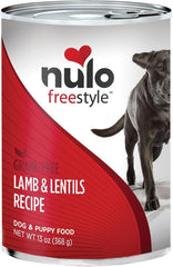 Nulo Dog Freestyle Lamb & Lentils Pate Can pk of 12 ,13 Ounce