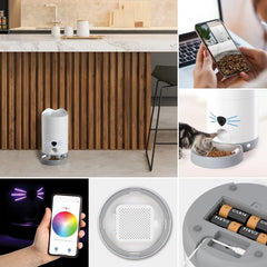 Catit PIXI Vision Smart Feeder – App-Controlled Cat Feeder with Built-in Camera, Motion Detection, Night Vision & Custom Feeding Schedule Monitoring