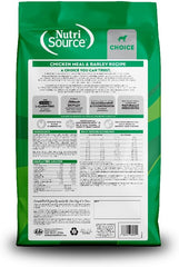 NutriSource Choice Dry Dog Food, Chicken Meal & Barley Recipe