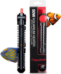 Aquatop Premier Glass Heater with Guard – Submersible for Fish Tanks Up to 13 Gallons – 68-93°F Adjustable Temp – Fresh & Saltwater Use