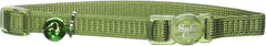 Safe Cat Adjustable Breakaway Collar with Bells, Palm Green