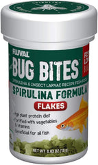 Fluval Bug Bites Fish Food with Spirulina, Flakes for Small to Medium Sized Fish, 0.63 oz.