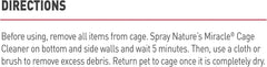Natrue's Miracle Bird Cage Cleaner, Cleans and Deodorizes Bird Cages Without Irritation, 24 oz Spray