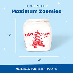 Barkbox Dog Toy 2 in 1 Interactive, Plush Exterior Material & Squeaker, Tearable Dog Toy with Squeaky Ball Inside, Ideal for Toy Destroyers - Andi's Dumpling, Small