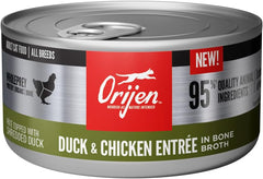 ORIJEN Duck and Chicken Entree in Bone Broth Wet Cat Food, WholePrey Ingredients