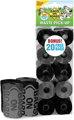 HERO PET Dog Waste Bags Refill, 140 bags, For Dog and Cat Waste Pickup, Black/Grey