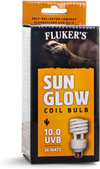 Fluker’s Sun Glow 10.0 UVB Fluorescent Coil Bulb for Desert Reptiles, Reptile Heat Light Stimulates Natural Synthesis of Vitamin D in Captive Reptiles