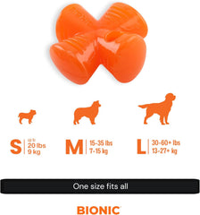 BIONIC Stuffer Treat Dog Toy - High-Visibility Treat Dispenser, Great for Redirected Chewing
