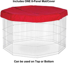 Marshall Pet Products Small Animal Play Pen Mat Red, 1ea/8 Panel
