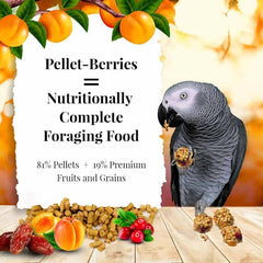 LAFEBER'S Pellet-Berries Pet Bird Food, Made with Non-GMO and Human-Grade Ingredients, for Parrots
