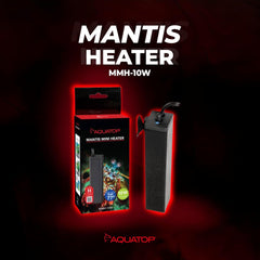 Aquatop Mantis Mini Aquarium Heater – Fully Submersible for Nano Tanks Up to 3 Gallons, Preset 77°F Thermostat, Heat-Resistant Design