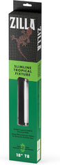 Zilla Reptile T8 Slimline Tropical Pet Habitat Light Fixture with 15 Watt Fluorescent Bulb