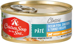 Chicken Soup for the Soul All Natural Premium Mature/Senior Wet Cat Food, Real Meat First Ingredient, No By-Products/Artificial Colors/Flavors/Preservatives, Chicken & Turkey Pate, 5.5oz (Pack of 24)