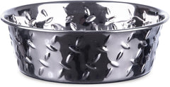 Loving Pets® Ruff N’ Tuff® Diamond Plate Bowl Stainless Steel Dog Dish