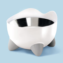 Catit PIXI Elevated Feeding Dish, Whisker Stress Free Food & Water Cat Bowl White