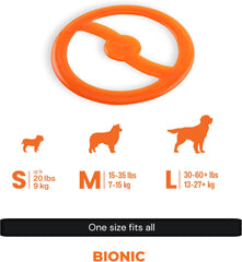 BIONIC Toss-N-Tug Dog Toy - High-Visibility Ultimate Multi-Action Dog Toy
