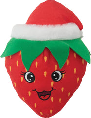 Snugarooz Berry Christmas Dog Toy with Repair Patch – Plush Made from Recycled Bottles – Holiday Design for Small & Medium Dog Breeds