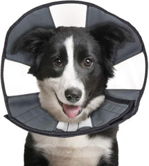 ZenPet Pet Recovery Cone E-Collar for Dogs and Cats - Always Use with Your Pet's Everyday Collar - Comfortable Soft Collar is Adjustable for a Secure and Custom Fit (Large)