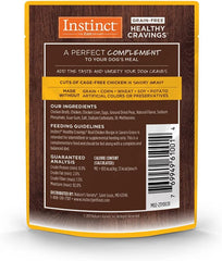 Instinct Healthy Cravings Grain Free Real Chicken Recipe Natural Wet Dog Food Topper By Nature'S Variety, 3 Oz. Pouches