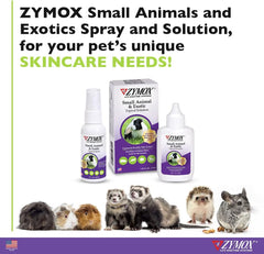 Zymox Small Animal & Exotic Topical Spray, 2 oz. – Supports Healthy Skin for Dog, Cat, Rabbit, Guinea Pig, Ferret, Hamster, Chinchilla, Monkey
