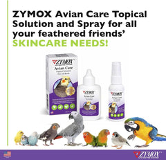 ZYMOX Avian Care Topical Solution w/o Hydrocortisone - 1.25 oz