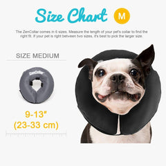 ZenPet Protective Inflatable Recovery Collar for Dogs and Cats - Soft Pet Cone